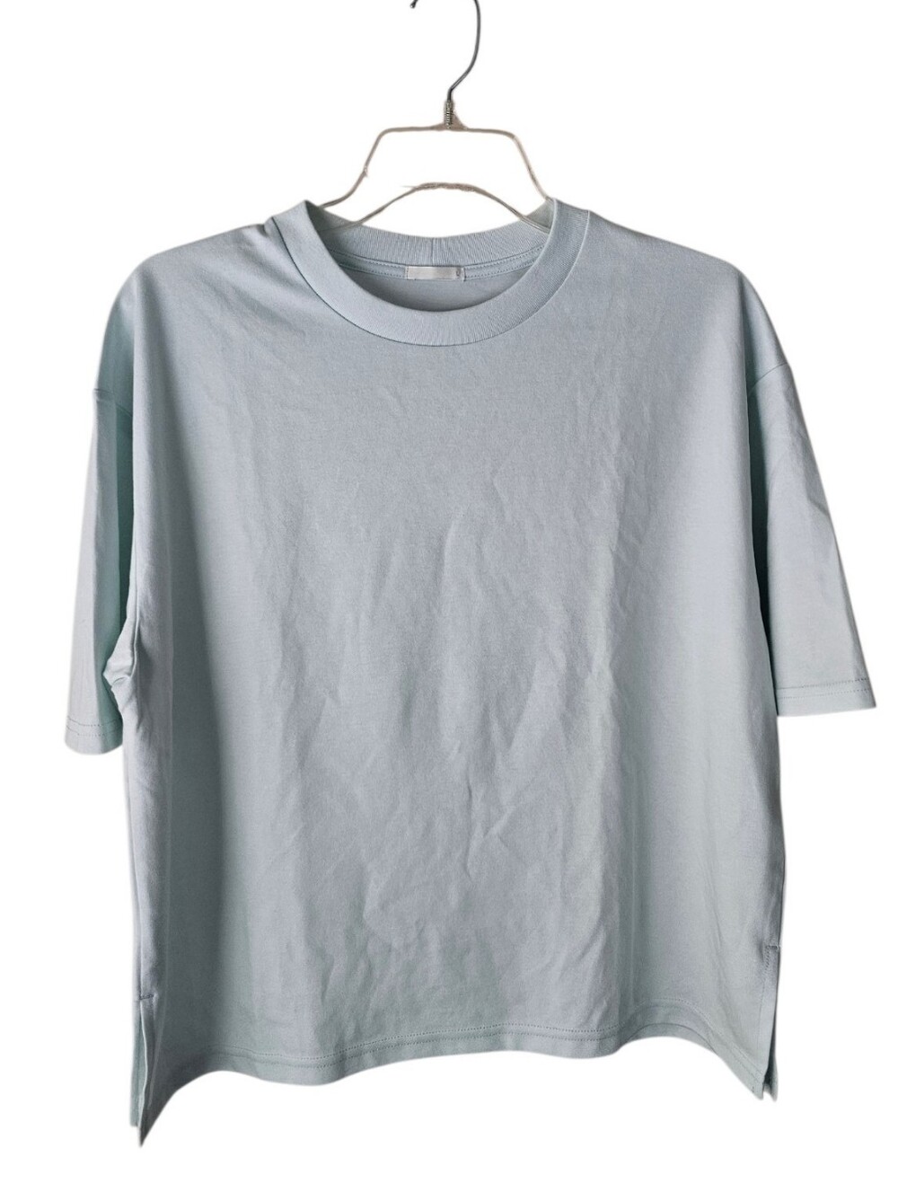 GU Cropped Mint Crewneck Tee